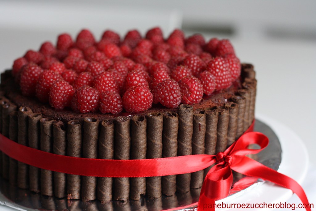 La mia torta al cioccolato e lamponi per le occasioni&nbsp;speciali