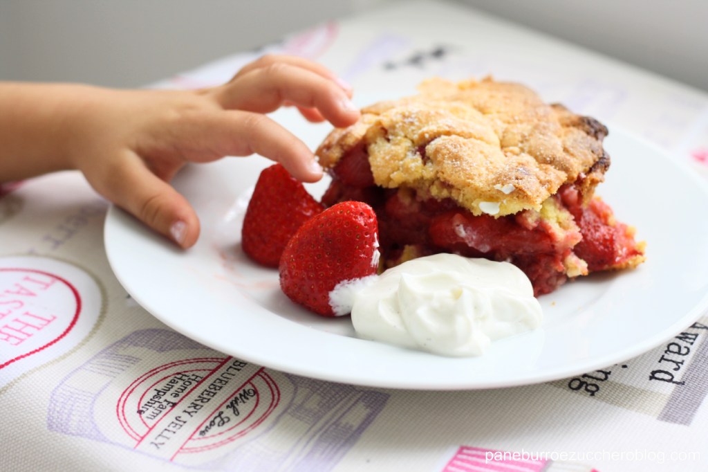 Pie alle fragole con panna montata