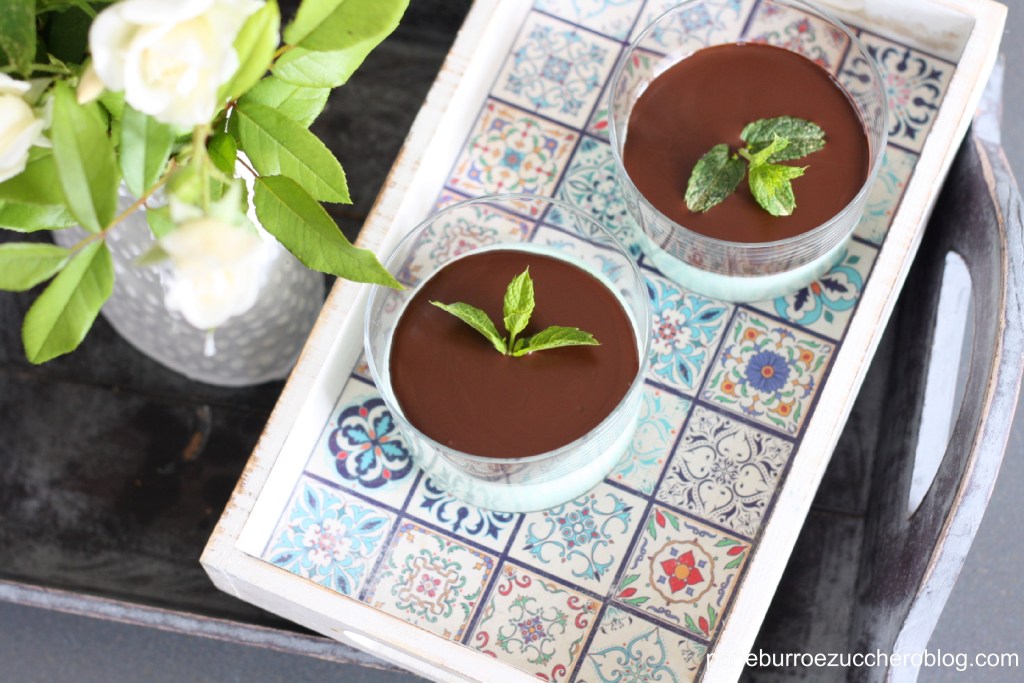 Panna cotta menta e cioccolato