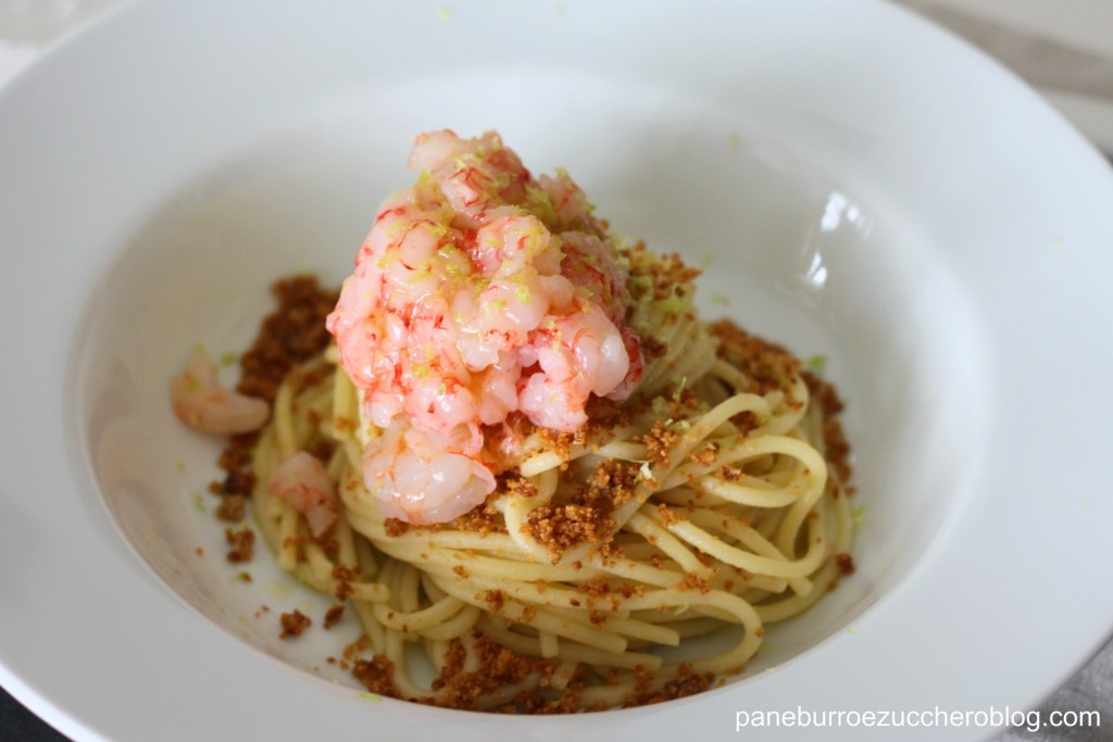 Spaghetti di Gragnano con tartare di gambero&nbsp;rosso